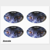 GRAY WOLF EYES Wildlife Supporter Stickers (Blatt)