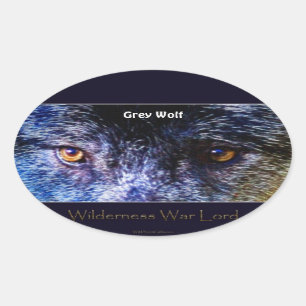 GRAY WOLF EYES Wildlife Supporter Stickers
