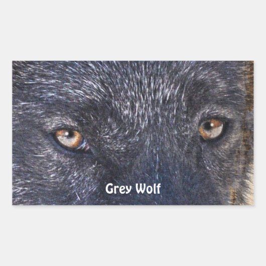 GRAY WOLF EYES Wildlife Supporter Stickers (Vorderseite)