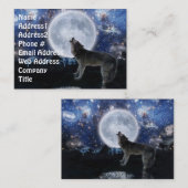 Gray Wolf Fantasy Art Business Cards Visitenkarte (Vorne/Hinten)
