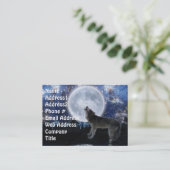 Gray Wolf Fantasy Art Business Cards Visitenkarte (Stehend Vorderseite)