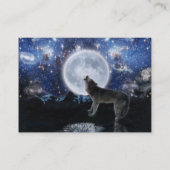 Gray Wolf Fantasy Art Business Cards Visitenkarte (Rückseite)