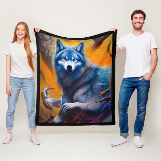 Gray Wolf Fleece Blanket (Beispiel)