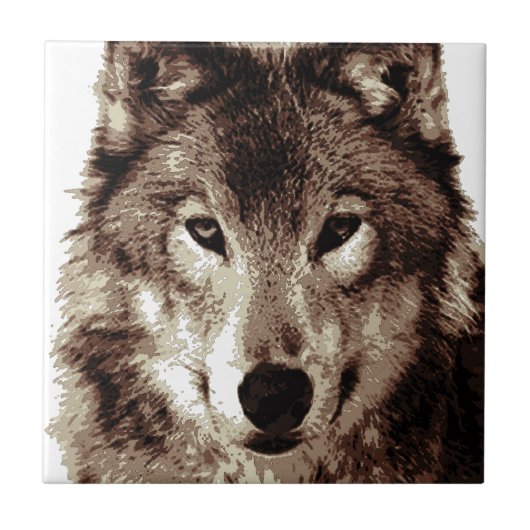 Gray Wolf Fliese (Vorderseite)