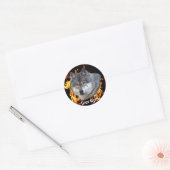 GRAY WOLF & FOREST FIRE Wildlife Supporter Runder Aufkleber (Umschlag)