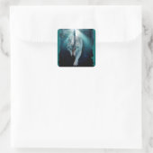 GRAY WOLF & FOREST Wildlife Series Quadratischer Aufkleber (Tasche)