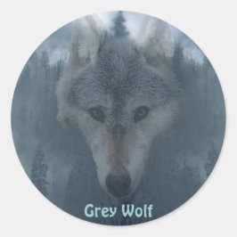 GRAY WOLF & FOREST Wildlife Supporter Stickers