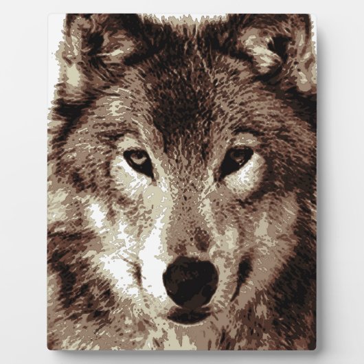 Gray Wolf Fotoplatte (Vorderseite)