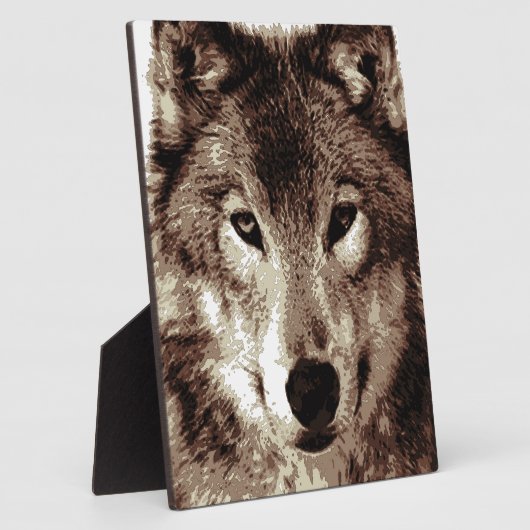 Gray Wolf Fotoplatte (Seite)