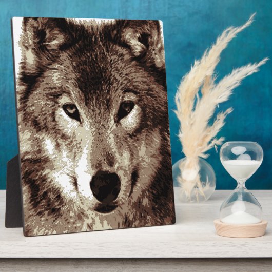 Gray Wolf Fotoplatte (Seite)