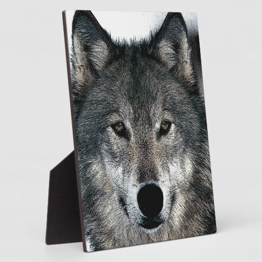 Gray Wolf Fotoplatte (Seite)