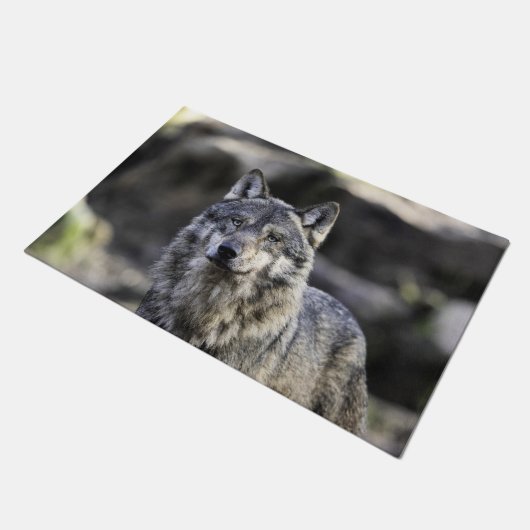 Gray Wolf Fußmatte (Schrägansicht)