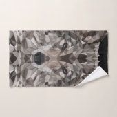 Gray Wolf Geometric Portrait Compact Mirror Badhandtuch Set (Handtuch)