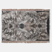 Gray Wolf Geometric Portrait Decke (Vorderseite)