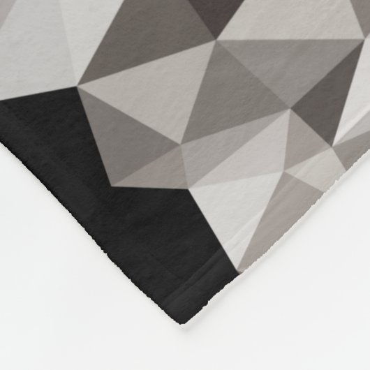 Gray Wolf Geometric Portrait Fleecedecke (Ecke)