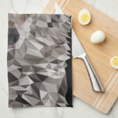 Gray Wolf Geometric Portrait Geschirrtuch (Viertel Falte)