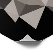 Gray Wolf Geometric Portrait Poster (Ecke)