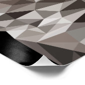 Gray Wolf Geometric Portrait Poster (Ecke)