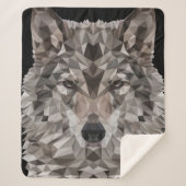 Gray Wolf Geometric Portrait Sherpadecke (Vorderseite)
