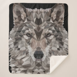 Gray Wolf Geometric Portrait Sherpadecke