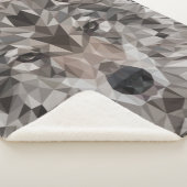 Gray Wolf Geometric Portrait Sherpadecke (3/4)