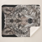 Gray Wolf Geometric Portrait Sherpadecke (Vorderseite (Horizontal))