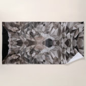 Gray Wolf Geometric Portrait Strandtuch (Vorderseite)