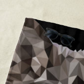Gray Wolf Geometric Portrait Strandtuch (Beispiel)