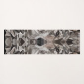Gray Wolf Geometric Portrait Yogamatte (Rückseite (Horizontal))