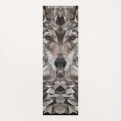 Gray Wolf Geometric Portrait Yogamatte (Vorderseite)