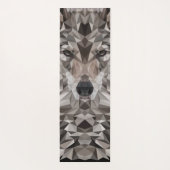 Gray Wolf Geometric Portrait Yogamatte (Rückseite)