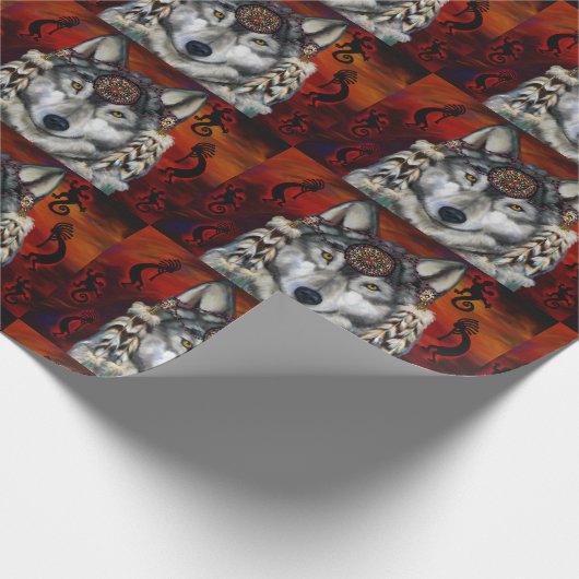 GRAY WOLF GESCHENKPAPIER (Ecke)