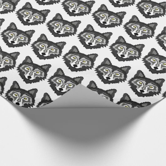Gray Wolf Geschenkpapier (Ecke)