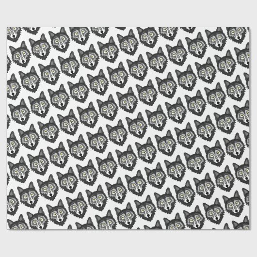 Gray Wolf Geschenkpapier (Flach)