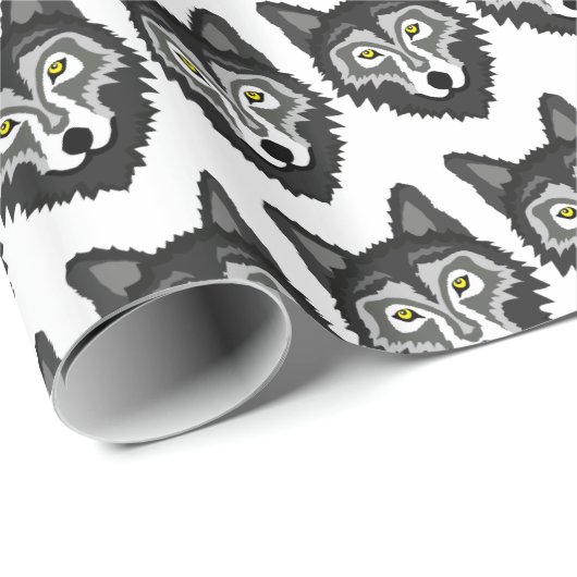 Gray Wolf Geschenkpapier (Rolleneckpunkt)