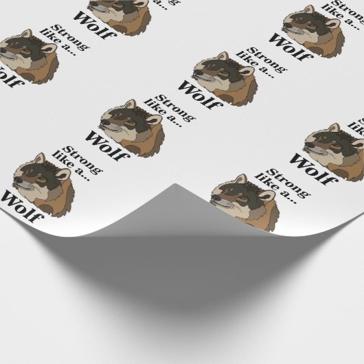 Gray Wolf Geschenkpapier (Ecke)