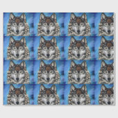 GRAY WOLF GESCHENKPAPIER (Flach)
