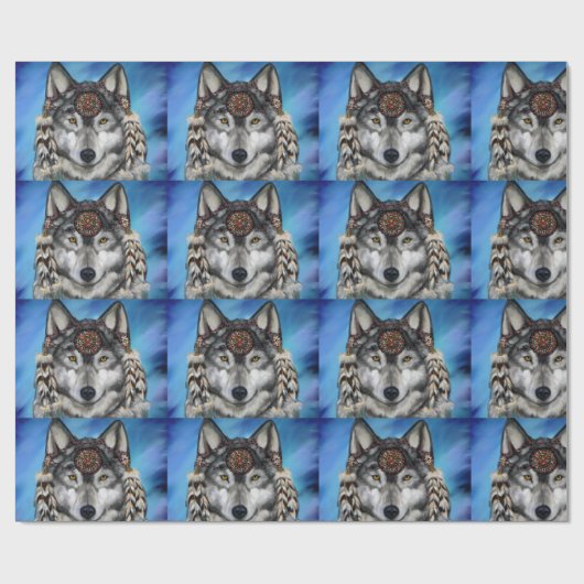 GRAY WOLF GESCHENKPAPIER (Flach)