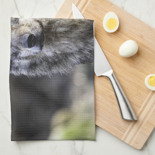 Gray Wolf Geschirrtuch (Viertel Falte)