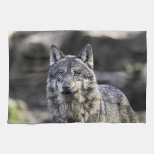 Gray Wolf Geschirrtuch