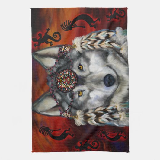 GRAY WOLF GESCHIRRTUCH (Vertikal)