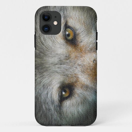 Gray Wolf Golden Eyes Wildlife Geschenk Case-Mate iPhone Hülle (Rückseite)