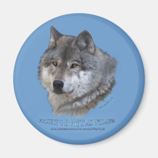 GRAY WOLF HEAD Magnet (Vorne)