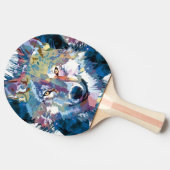 Gray Wolf Head - Wolf Tischtennis Schläger (Seitenansicht)