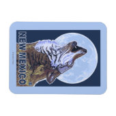 Gray Wolf HowlingNew Mexico Magnet (Horizontal)