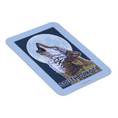 Gray Wolf HowlingSouth Dakota Magnet (Rechte Seite)