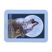 Gray Wolf HowlingSouth Dakota Magnet (Horizontal)