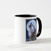Gray Wolf HowlingSouth Dakota Tasse (VorderseiteRechts)