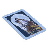Gray Wolf HowlingUtah Magnet (Rechte Seite)