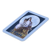 Gray Wolf HowlingUtah Magnet (Linke Seite)